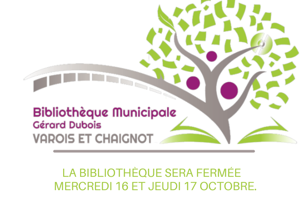 Bibliothèque municipale fermeture exceptionnelle 16 et 17 octobre