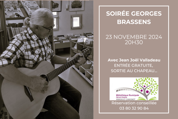 Soirée Georges BRASSENS à la Bibliothèque