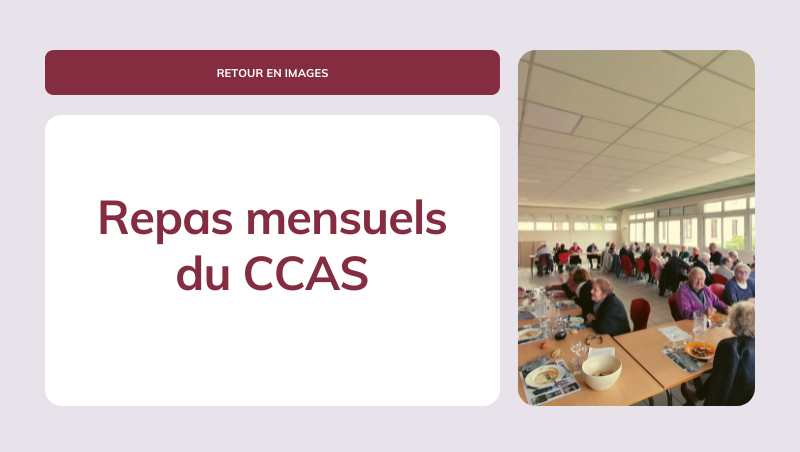 Retour en images sur les repas mensuels  du CCAS