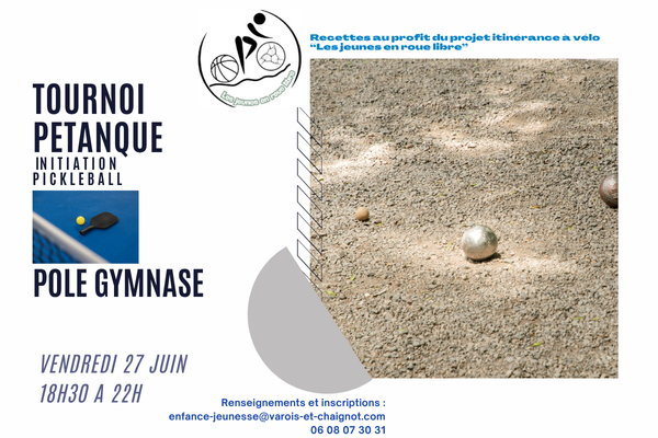 Tournoi pétanque "les jeunes en roue libre"